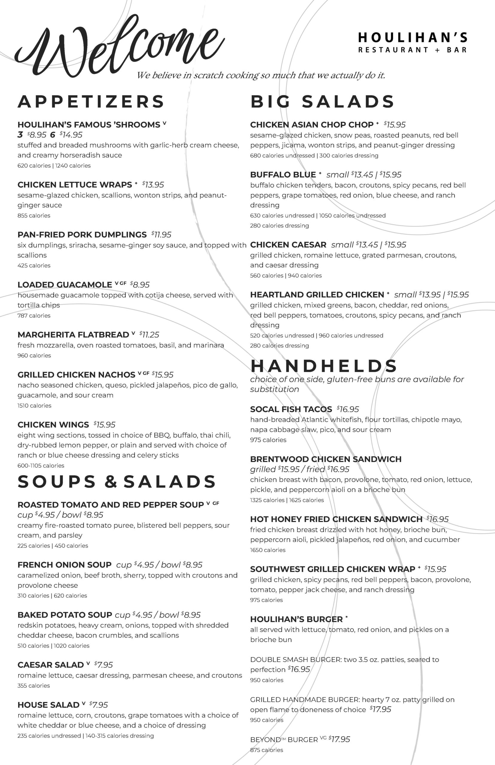 Houlihans Menu I Hotel and Illinois Conference Center